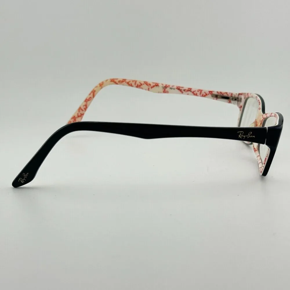 Ray-Ban RB5234 5014 Eyeglasses Frames Womens‎ Black White 51-16-140 H13145